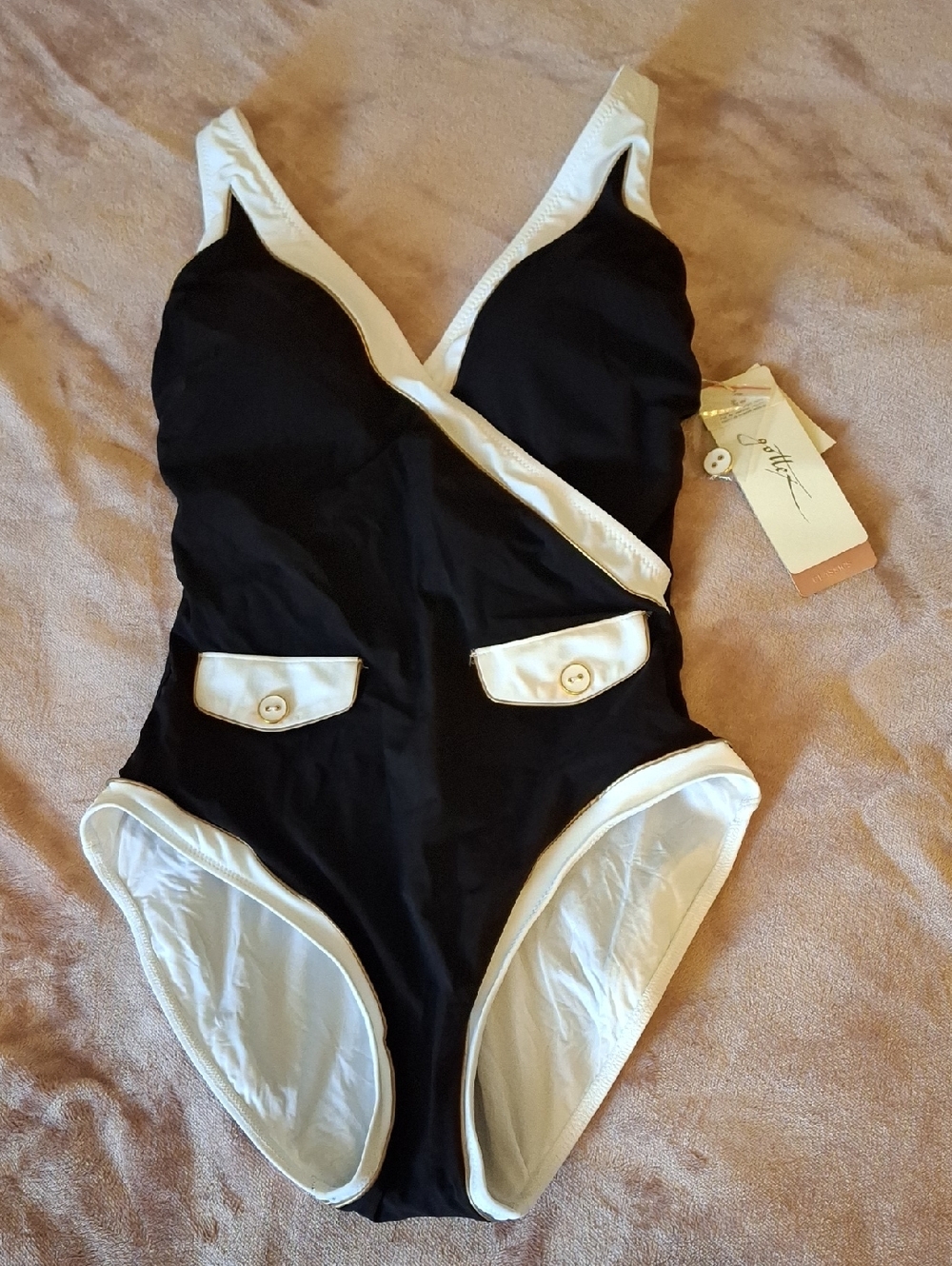 Gottex Black and White Bikini Swimsuit.